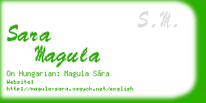 sara magula business card